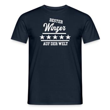 Bester Winzer der Welt weltbester Meister Chef - Männer T-Shirt - Navy - Vorne - AI Model Male 178 light (178cm)