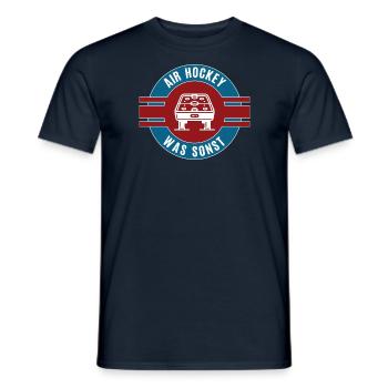 Air Hockey Airhockey Hockeyspieler Tischhockey - Männer T-Shirt - Navy - Vorne - AI Model Male 178 light (178cm)