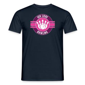 Ich Liebe Bowling Bowlingspiel Team Mannschaft - Männer T-Shirt - Navy - Vorne - AI Model Male 178 light (178cm)