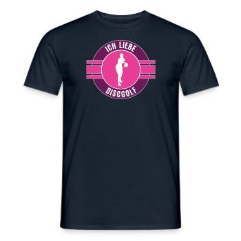 Ich Liebe Discgolf Discgolferin Team Frisbee Spiel - Männer T-Shirt - Navy - Vorne - AI Model Male 178 light (178cm)