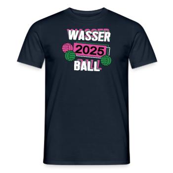 Wasserball 2025 Wasserballerin Wasserballspielerin - Männer T-Shirt - Navy - Vorne - AI Model Male 178 light (178cm)