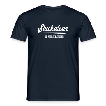 Stuckateur in Ausbildung Azubi Lehre Verputzer - Männer T-Shirt - Navy - Vorne - AI Model Male 178 light (178cm)