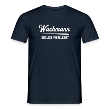 Wachmann Endlich Ausgelernt Lehrling Azubi Lehre - Männer T-Shirt - Navy - Vorne - AI Model Male 178 light (178cm)