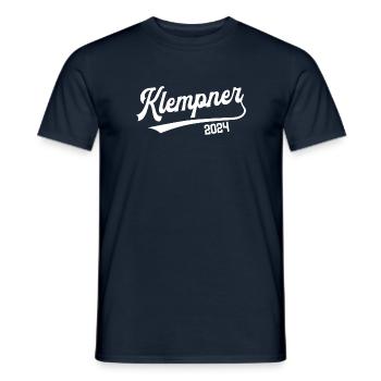 Klempner 2024 Ausbildung Prüfung Sanitär Beruf - Männer T-Shirt - Navy - Vorne - AI Model Male 178 light (178cm)