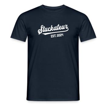 Stuckateur 2024 Ausbildung Prüfung Stukateur Azubi - Männer T-Shirt - Navy - Vorne - AI Model Male 178 light (178cm)