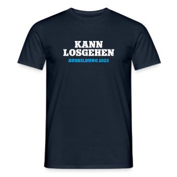 Kann Losgehen Ausbildung 2023 Ausbildungsstart 23 - Männer T-Shirt - Navy - Vorne - AI Model Male 178 light (178cm)
