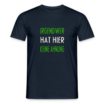 ANYONE HAS NO IDEA HERE - Men's T-Shirt - navy - Front - AI Model Male 178 light (178cm)