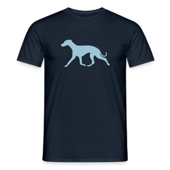 whippet2_cb - Männer T-Shirt - Navy - Vorne - AI Model Male 178 light (178cm)