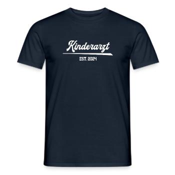 Kinderarzt 2024 Studium Facharzt Ausbildung Arzt - Männer T-Shirt - Navy - Vorne - AI Model Male 178 light (178cm)
