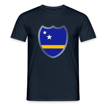 Curacao (Coat of Arms) - Men's T-Shirt - navy - Front - AI Model Male 178 light (178cm)