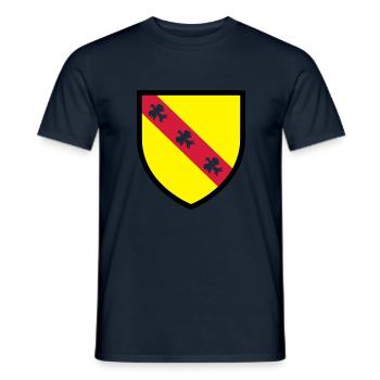 Blason Lorraine (T) - T-shirt homme - marine - Devant - AI Model Male 178 light (178cm)