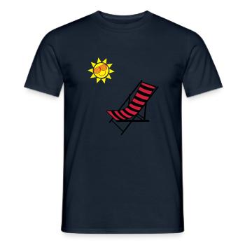 sonnenstuhl2 - Men's T-Shirt - navy - Front - AI Model Male 178 light (178cm)