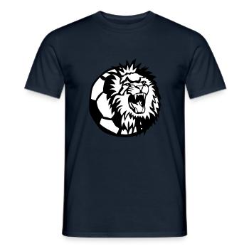 Fußball Löwe Logo Club - Männer T-Shirt - Navy - Vorne - AI Model Male 178 light (178cm)