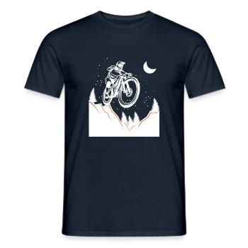 MTB Mountainbike Biker - Men's T-Shirt - navy - Front - AI Model Male 178 light (178cm)