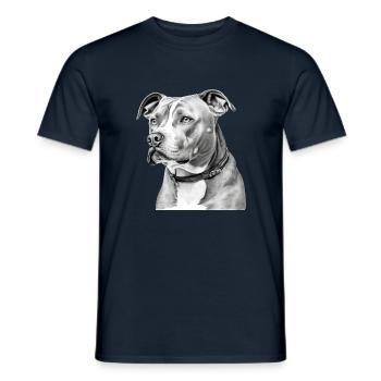 Zion der Pitbull - Männer T-Shirt - Navy - Vorne - AI Model Male 178 light (178cm)