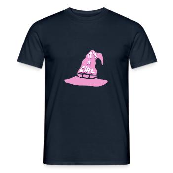 gender reveal halloween - Men's T-Shirt - navy - Front - AI Model Male 178 light (178cm)