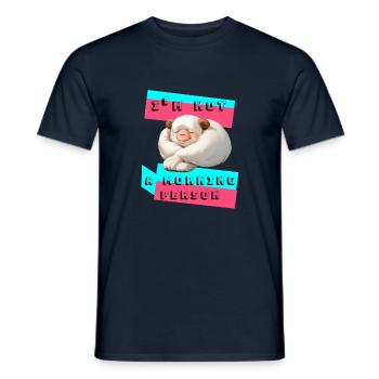 Je ne suis pas le matin - T-shirt homme - marine - Devant - AI Model Male 178 light (178cm)