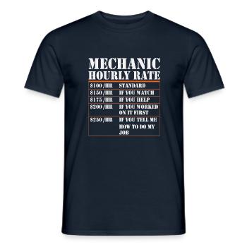 mechanic hourly rate t-shirt - Männer T-Shirt - Navy - Vorne - AI Model Male 178 light (178cm)