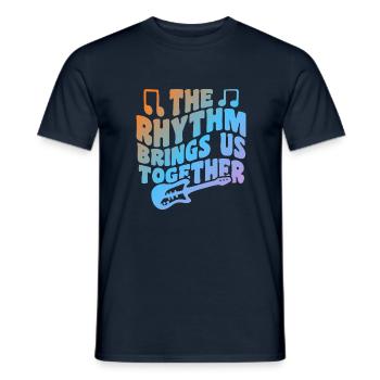 The Rhythm Brings Us Together - Männer T-Shirt - Navy - Vorne - AI Model Male 178 light (178cm)