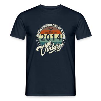 Jahrgang 2014 Best of 2014 - 11 Jahre alter Geburtstag - Männer T-Shirt - Navy - Vorne - AI Model Male 178 light (178cm)