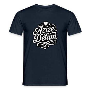 Azize Delam Persian Love - Men's T-Shirt - navy - Front - AI Model Male 178 light (178cm)