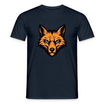 Fox Head Animal - Men's T-Shirt - navy - Front - AI Model Male 178 light (178cm)