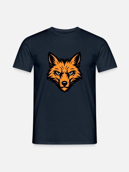 Fuchs Kopf Tier - Männer T-Shirt - Navy