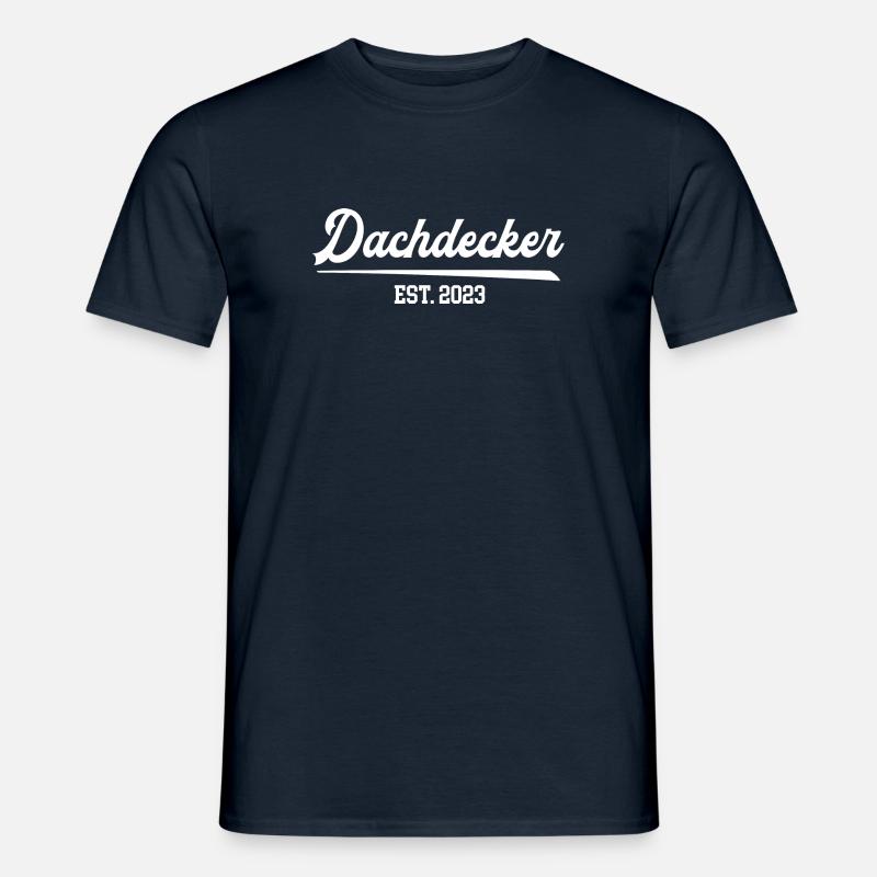 Dachdecker 2023 Roofer Dachdeckermeister - Männer T-Shirt - Navy