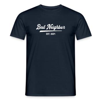 Best Neighbor 2024 Bester Nachbar Nachbarschaft - Männer T-Shirt - Navy - Vorne - AI Model Male 178 light (178cm)