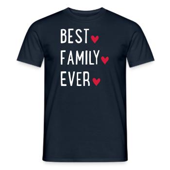 Meilleure famille au monde - T-shirt homme - marine - Devant - AI Model Male 178 light (178cm)