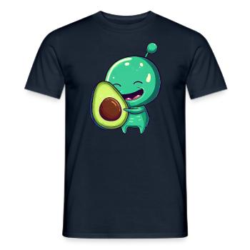 Green Alien Avocado: Fusion exotique - T-shirt homme - marine - Devant - AI Model Male 178 light (178cm)