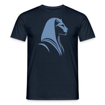Chat Egypte Pharaon Silhouette - T-shirt homme - marine - Devant - AI Model Male 178 light (178cm)