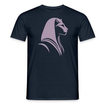 Chat Egypte Pharaon Silhouette - T-shirt homme - marine - Devant - AI Model Male 178 light (178cm)