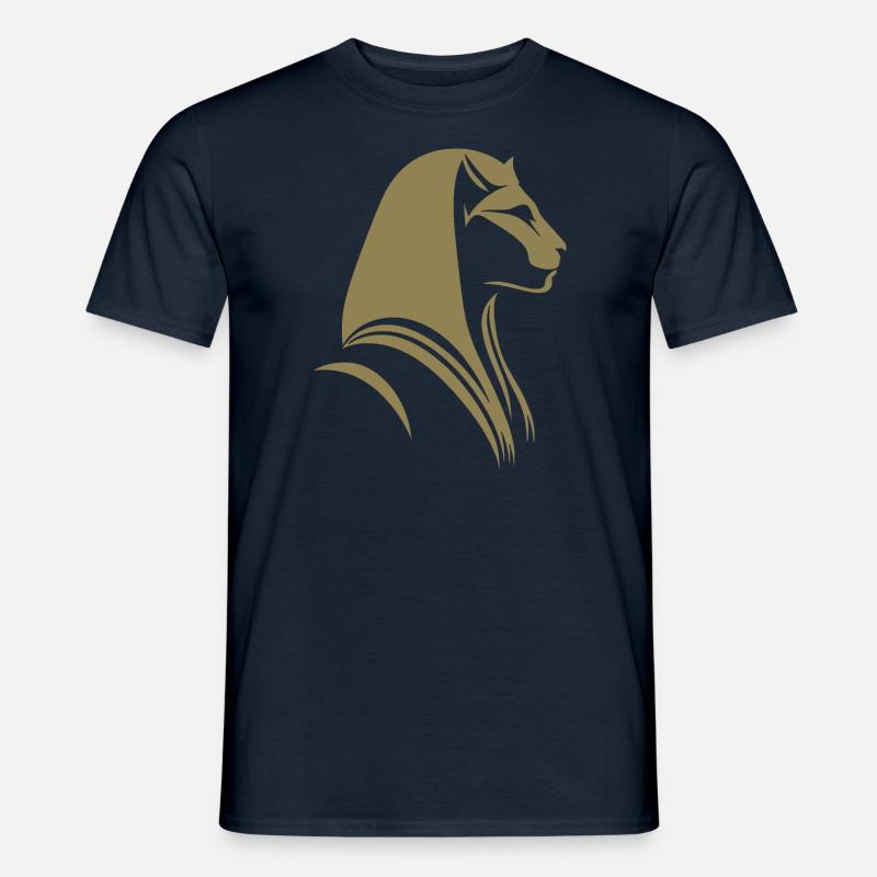 Chat Egypte Pharaon Silhouette - T-shirt homme - marine