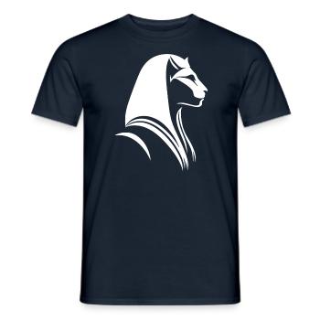 Chat Egypte Pharaon Silhouette - T-shirt homme - marine - Devant - AI Model Male 178 light (178cm)