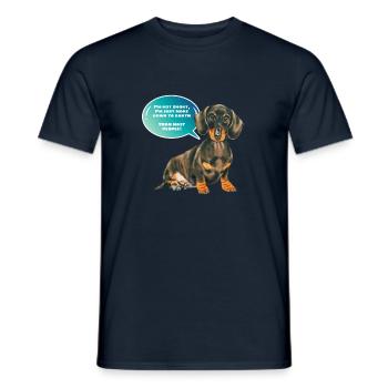 Teckel - T-shirt homme - marine - Devant - AI Model Male 178 light (178cm)