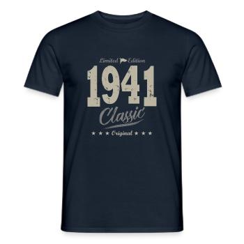 LIMITED EDITION 1941 birthday gift 81 years - Men's T-Shirt - navy - Front - AI Model Male 178 light (178cm)