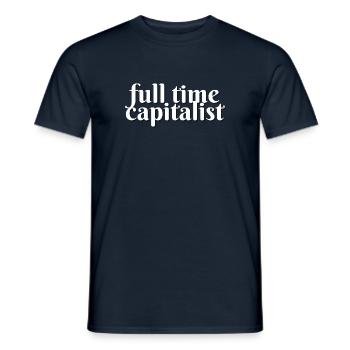 Capitaliste à plein temps - T-shirt homme - marine - Devant - AI Model Male 178 light (178cm)