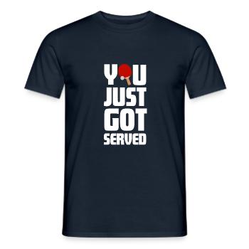 Vous venez de vous faire servir du tennis de table - T-shirt homme - marine - Devant - AI Model Male 178 light (178cm)