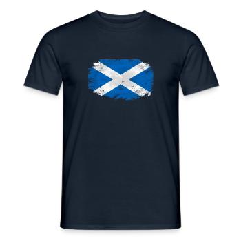 Scotland Flag - Vintage Look - Männer T-Shirt - Navy - Vorne - AI Model Male 178 light (178cm)