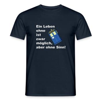 ein leben ohne tardis - Männer T-Shirt - Navy - Vorne - AI Model Male 178 light (178cm)