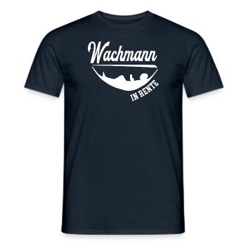 Wachmann Rente Rentner Wachdienst Ruhestand - Männer T-Shirt - Navy - Vorne - AI Model Male 178 light (178cm)