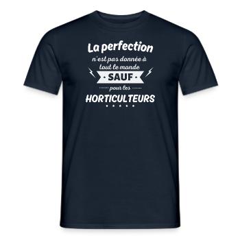 La perfection n est pas donnée sauf horticulteur - T-shirt homme - marine - Devant - AI Model Male 178 light (178cm)
