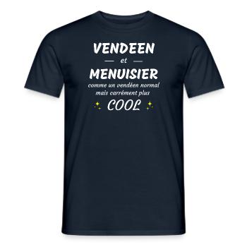 vendéen et menuisier vendéen plus cool - T-shirt homme - marine - Devant - AI Model Male 178 light (178cm)