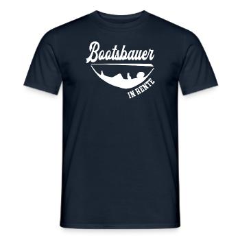Bootsbauer Rente Rentner Bootsbau Ruhestand - Männer T-Shirt - Navy - Vorne - AI Model Male 178 light (178cm)