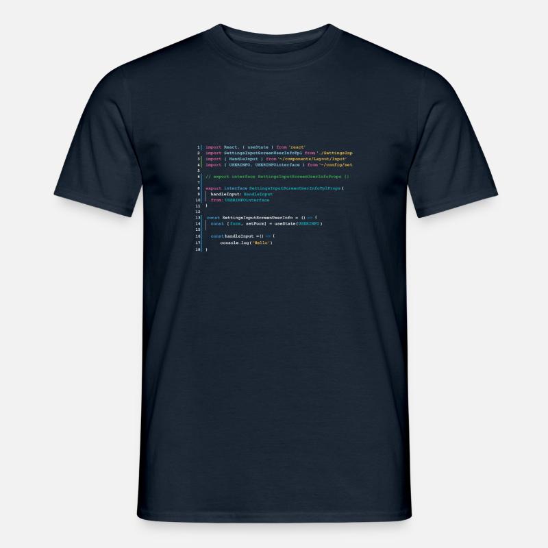 Code des programmeurs dans React - T-shirt homme - marine