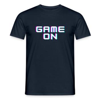 game on - Men's T-Shirt - navy - Front - AI Model Male 178 light (178cm)