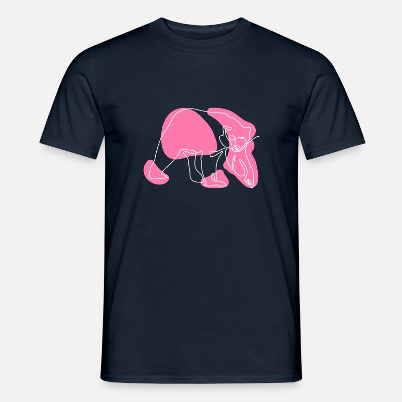 Rosa Eisbär - Männer T-Shirt - Navy