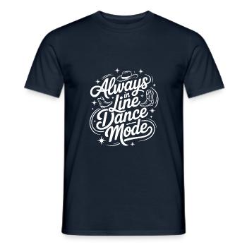 Immer im Line Dance Modus LInedance Design - Männer T-Shirt - Navy - Vorne - AI Model Male 178 light (178cm)