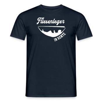 Fliesenleger Rente Rentner Bodenleger Ruhestand - Männer T-Shirt - Navy - Vorne - AI Model Male 178 light (178cm)